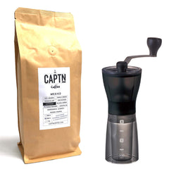 Hario Kaffeemühle und Espresso im Set