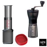 AeroPress Go und Hario Mini Slim Plus Kaffeemühle - Set