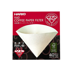 Hario Filterpapier V60 Gr. 02, 40 Stück / Box (Japan) - VCF-02-40W - B-Ware (neu, unbenutzt)