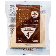 Abaca Filterpapier Cup 4 braun, 100 Stück - Passend für V60