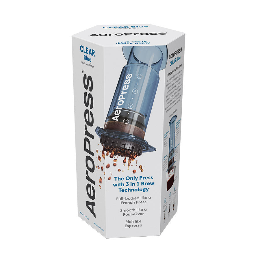 AeroPress Coffee Maker Clear Kaffeebereiter, inkl. 100 Filtern