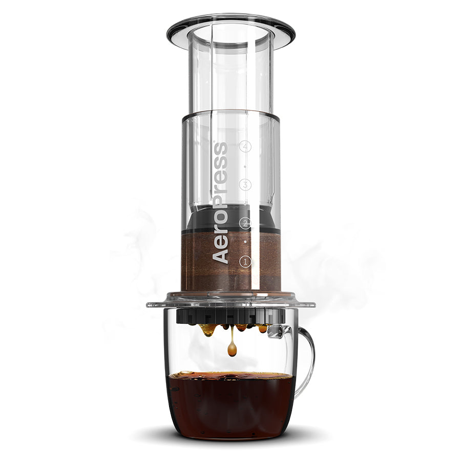 AeroPress Coffee Maker Clear Kaffeebereiter, inkl. 100 Filtern