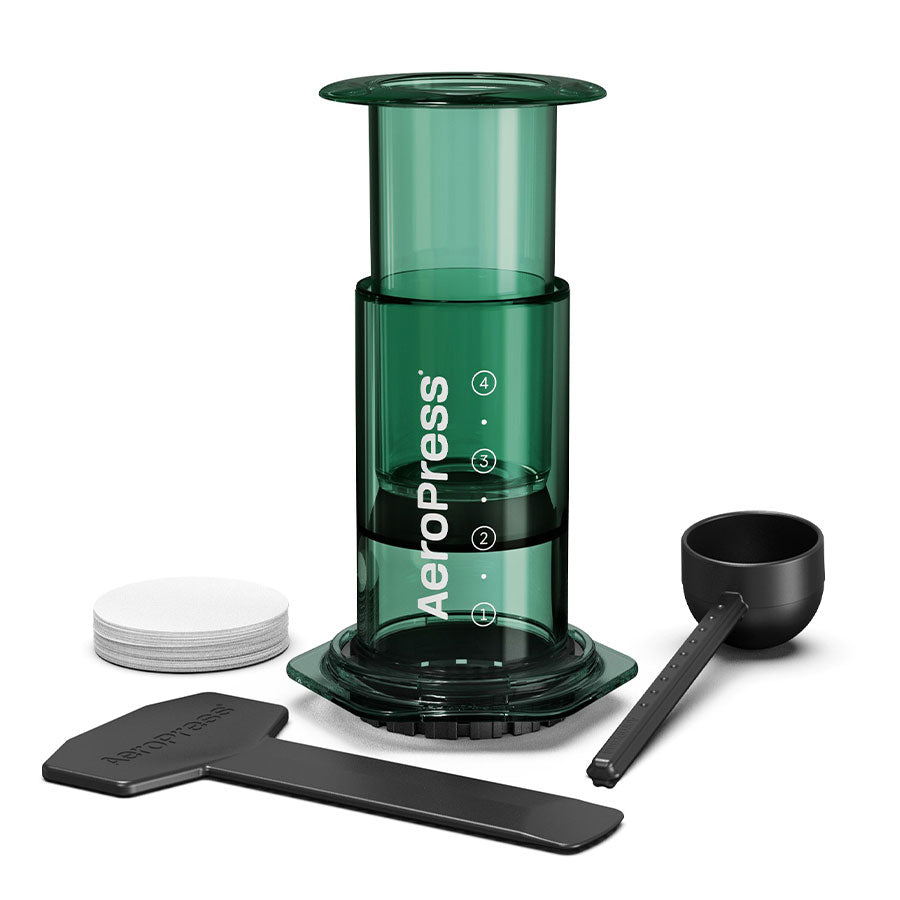 AeroPress Coffee Maker Clear Kaffeebereiter, inkl. 100 Filtern