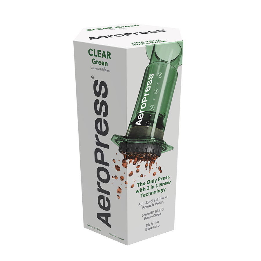 AeroPress Coffee Maker Clear Kaffeebereiter, inkl. 100 Filtern