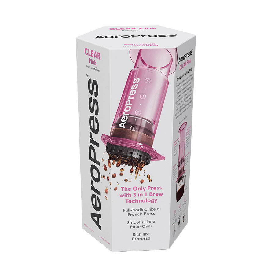 AeroPress Coffee Maker Clear Kaffeebereiter, inkl. 100 Filtern