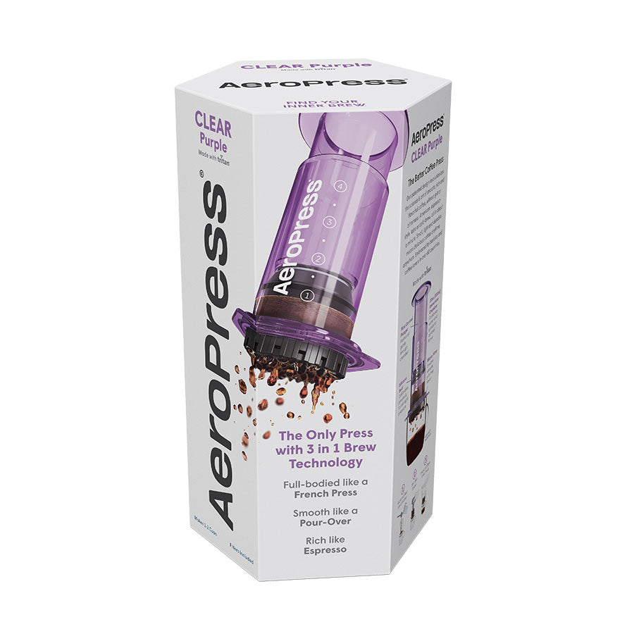AeroPress Coffee Maker Clear Kaffeebereiter, inkl. 100 Filtern