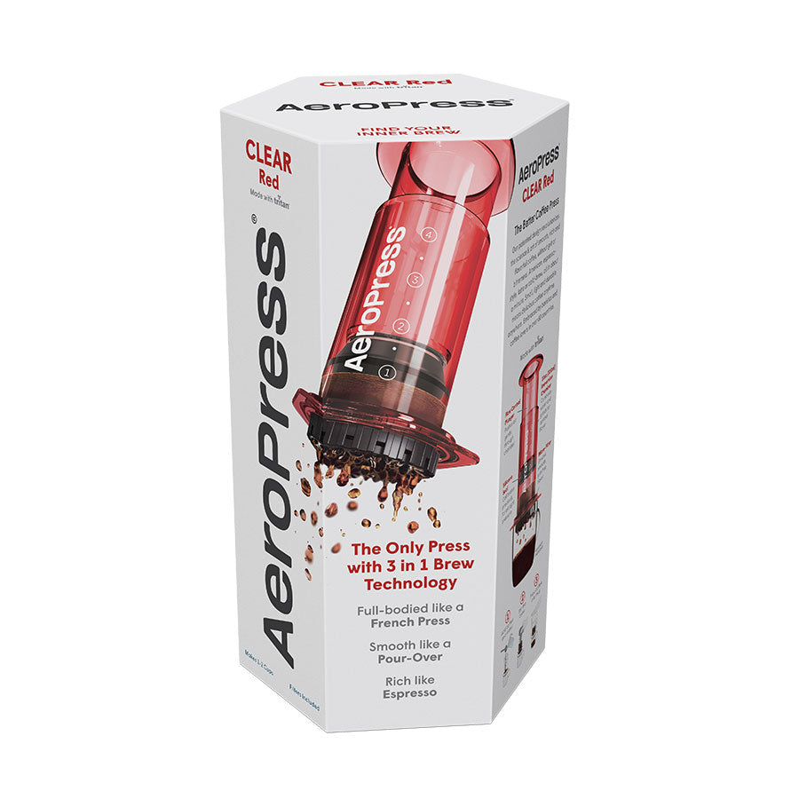 AeroPress Coffee Maker Clear Kaffeebereiter, inkl. 100 Filtern