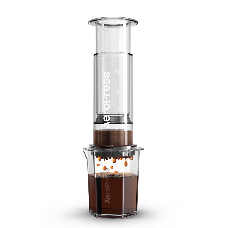 AeroPress XL Clear Coffee Maker Kaffeebereiter, inkl. Karaffe + Papierfiltern