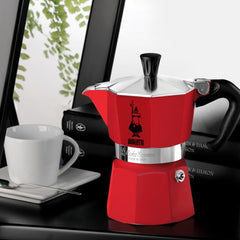 Bialetti Moka Express 3 Tassen Rot – Espressokocher 130 ml - B-Ware (neu, unbenutzt)