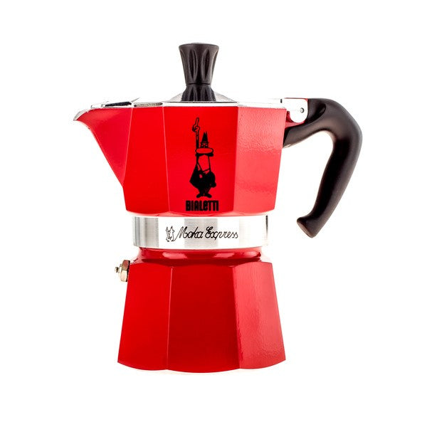Bialetti Moka Express 3 Tassen Rot – Espressokocher 130 ml - B-Ware (neu, unbenutzt)