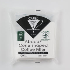 Abaca+ Filterpapier von CAFEC Cup 4, 100 Stück - Pour-over (V60)