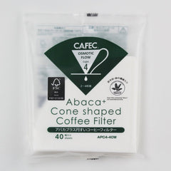 Abaca+ Filterpapier von CAFEC, 40 Stück - Pour-over (V60)