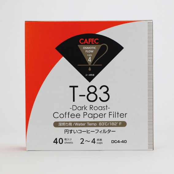 CAFEC Filterpapier Dark Roast Coffee, 40 Stück - Made in Japan