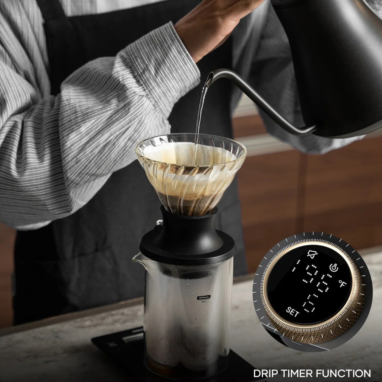 Cocinare Flow Gooseneck Kettle M9 Wasserkocher elektrisch, 0,9 l