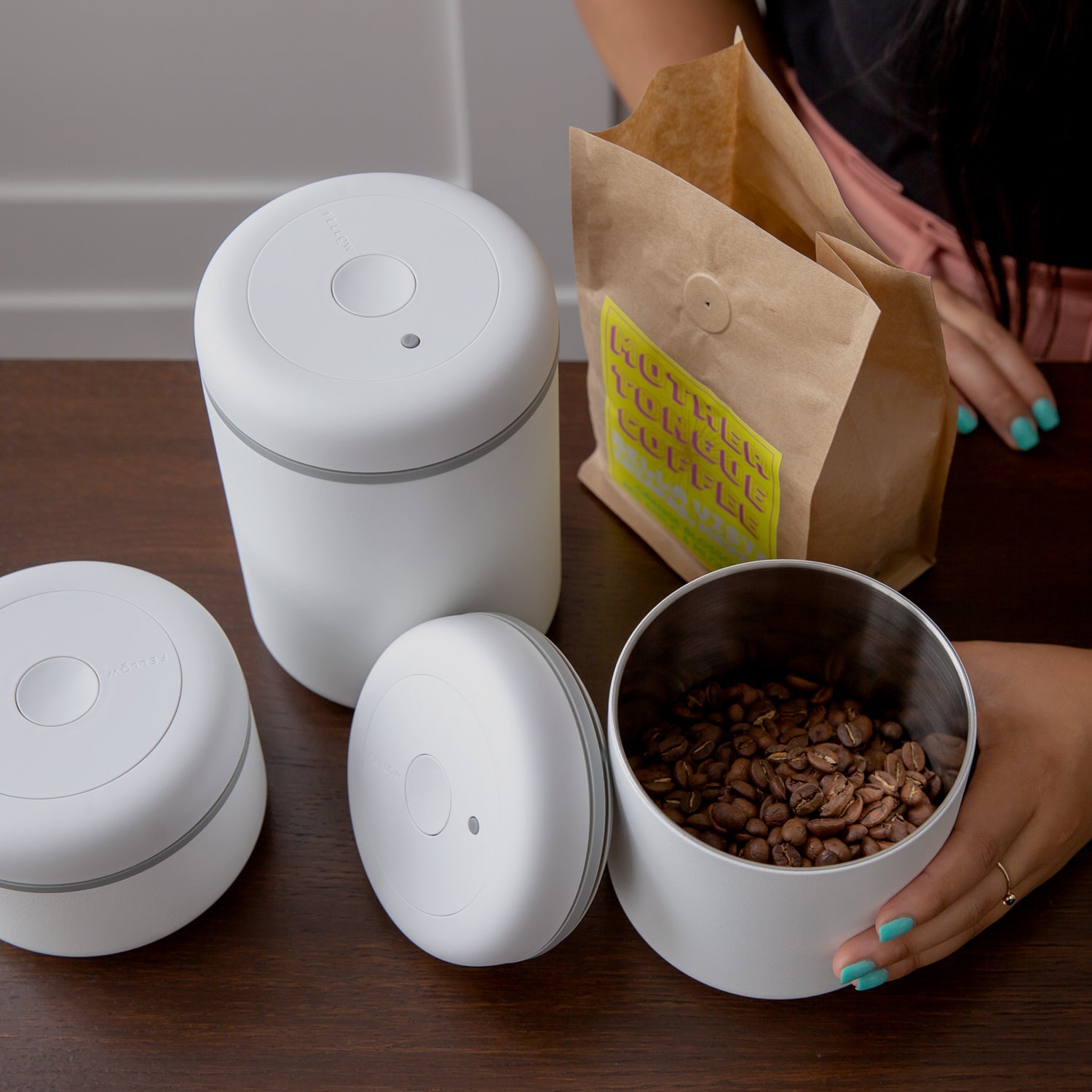 Fellow Atmos Canister Vakuum Aufbewahrungsdose für Kaffeebohnen