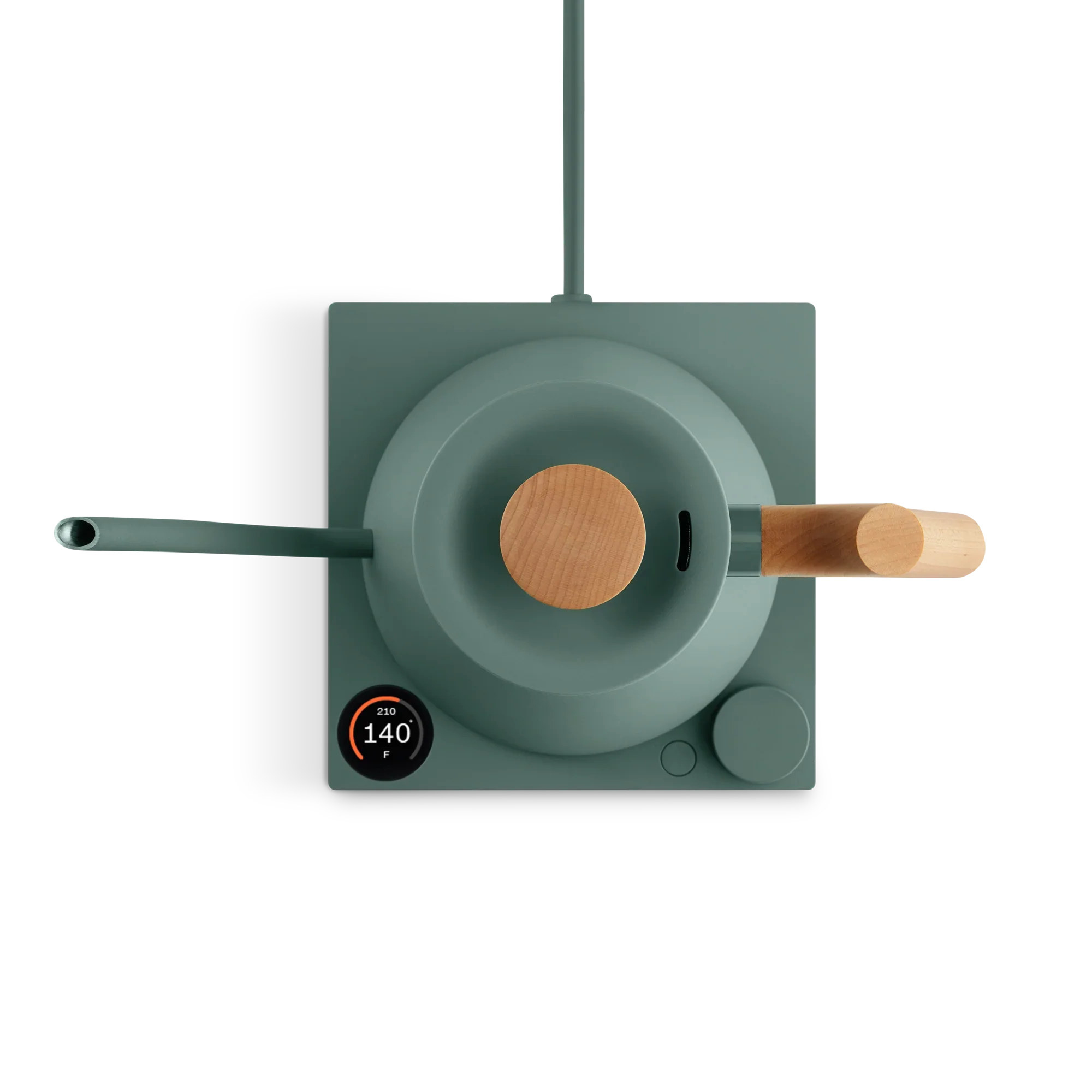 Fellow Stagg EKG Pro Wasserkocher elektrisch Smoke Green + Maple, 0,9 l