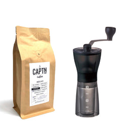 Hario Kaffeemühle und Espresso im Set