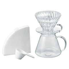 Hario V60 Glass Brewing Kit – Komplettset für aromatischen Pour-over-Kaffee - B-Ware (neu, unbenutzt)