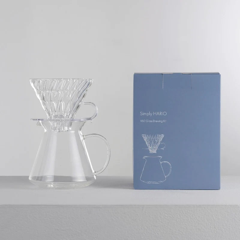 Hario V60 Glass Brewing Kit – Komplettset für aromatischen Pour-over-Kaffee - B-Ware (neu, unbenutzt)