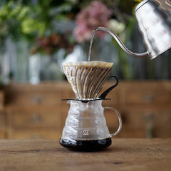 Hario Handfilter Glass Coffee Dripper V60 Größe 02, Black